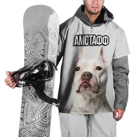 Накидка на куртку 3D с принтом Стаффордшир в Тюмени, 100% полиэстер |  | Тематика изображения на принте: пес | питбуль | собака | стафф | стаффордширский терьер