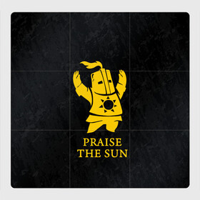 Магнитный плакат 3Х3 с принтом PRAISE THE SUN | DARK SOULS | ТЁМНЫЕ ДУШИ в Тюмени, Полимерный материал с магнитным слоем | 9 деталей размером 9*9 см | Тематика изображения на принте: dark souls | game | gamer | knight | play | player | praise the sun | дарк соулс | доспехи | игры | надпись | рыцарь | темные души