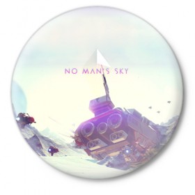 Значок с принтом No Man’s Sky - Becron 5 в Тюмени,  металл | круглая форма, металлическая застежка в виде булавки | Тематика изображения на принте: 