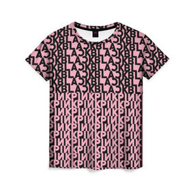 Женская футболка 3D с принтом BlackPink в Тюмени, 100% полиэфир ( синтетическое хлопкоподобное полотно) | прямой крой, круглый вырез горловины, длина до линии бедер | 