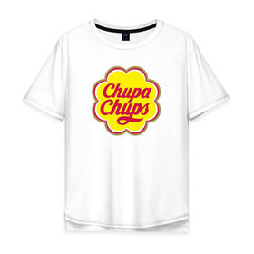 Мужская футболка хлопок Oversize с принтом Chupa-Chups в Тюмени, 100% хлопок | свободный крой, круглый ворот, “спинка” длиннее передней части | Тематика изображения на принте: chupa | chupa chups