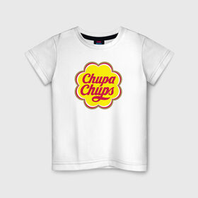 Детская футболка хлопок с принтом Chupa-Chups в Тюмени, 100% хлопок | круглый вырез горловины, полуприлегающий силуэт, длина до линии бедер | chupa | chupa chups