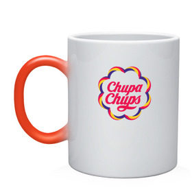 Кружка хамелеон с принтом Chupa-Chups color в Тюмени, керамика | меняет цвет при нагревании, емкость 330 мл | chupa | chupa chups