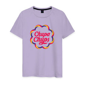 Мужская футболка хлопок с принтом Chupa-Chups color в Тюмени, 100% хлопок | прямой крой, круглый вырез горловины, длина до линии бедер, слегка спущенное плечо. | Тематика изображения на принте: chupa | chupa chups