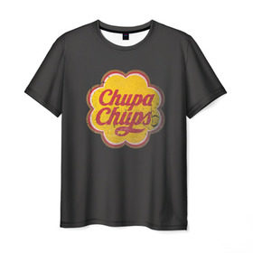 Мужская футболка 3D с принтом Chupa-Chups retro в Тюмени, 100% полиэфир | прямой крой, круглый вырез горловины, длина до линии бедер | Тематика изображения на принте: chupa | chupa chups