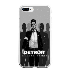 Чехол для iPhone 7Plus/8 Plus матовый с принтом Detroitbecome human в Тюмени, Силикон | Область печати: задняя сторона чехла, без боковых панелей | connor | cyberlife | detroit become human | deviant | kara | markus | ps4 | rk800 |  detroit: become human | детроит | детроит: стать человеком | игры | кара | коннор | конор | кэра | маркус | пиратs | эксклюзив