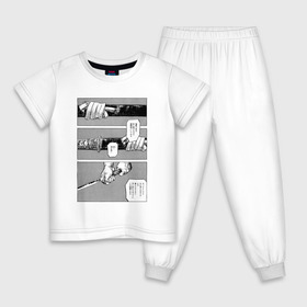 Детская пижама хлопок с принтом манга в Тюмени, 100% хлопок |  брюки и футболка прямого кроя, без карманов, на брюках мягкая резинка на поясе и по низу штанин
 | анме | катана . меч | комикс | манга | ножны | самурай | япония