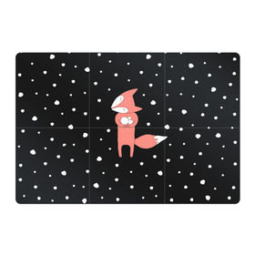 Магнитный плакат 3Х2 с принтом Лисичка и Снежки в Тюмени, Полимерный материал с магнитным слоем | 6 деталей размером 9*9 см | Тематика изображения на принте: fox | зима | лис | лиса | лисы | снег | снежок