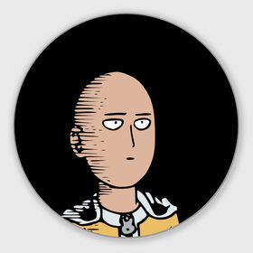 Коврик круглый с принтом One-Punch Man Ванпачмен в Тюмени, резина и полиэстер | круглая форма, изображение наносится на всю лицевую часть | onepunch | аниме | анимэ  | вапначмен | генос | пачмен