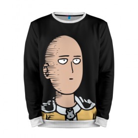 Мужской свитшот 3D с принтом One-Punch Man Ванпачмен в Тюмени, 100% полиэстер с мягким внутренним слоем | круглый вырез горловины, мягкая резинка на манжетах и поясе, свободная посадка по фигуре | Тематика изображения на принте: onepunch | аниме | анимэ  | вапначмен | генос | пачмен