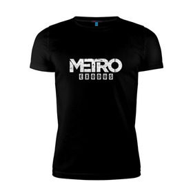 Мужская футболка премиум с принтом METRO EXODUS в Тюмени, 92% хлопок, 8% лайкра | приталенный силуэт, круглый вырез ворота, длина до линии бедра, короткий рукав | exodus | horror | metro exodus | survival | игры | исход | метро | метро 2035