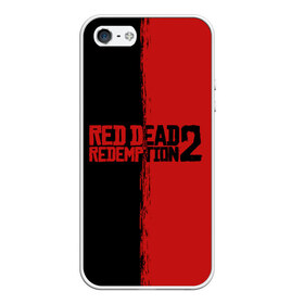 Чехол для iPhone 5/5S матовый с принтом RED DEAD REDEMPTION 2 в Тюмени, Силикон | Область печати: задняя сторона чехла, без боковых панелей | rdr | rdr2 | red dead redemption 2 | rockstar | дикий запад | ковбои