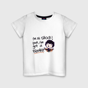 Детская футболка хлопок с принтом Шерлок в Тюмени, 100% хлопок | круглый вырез горловины, полуприлегающий силуэт, длина до линии бедер | sherlock | бенедикт камбербэтч | мартин фримен | шерлок
