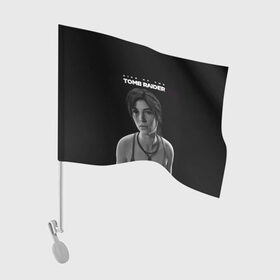 Флаг для автомобиля с принтом Rise if The Tomb Raider в Тюмени, 100% полиэстер | Размер: 30*21 см | adventure | lara croft | tomb rider | археолог | гробниц | крофт | лара | приключения | расхитительница