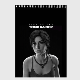 Скетчбук с принтом Rise if The Tomb Raider в Тюмени, 100% бумага
 | 48 листов, плотность листов — 100 г/м2, плотность картонной обложки — 250 г/м2. Листы скреплены сверху удобной пружинной спиралью | adventure | lara croft | tomb rider | археолог | гробниц | крофт | лара | приключения | расхитительница
