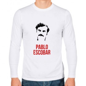 Мужской лонгслив хлопок с принтом Pablo в Тюмени, 100% хлопок |  | escobar | loving pablo | эскобар