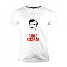 Мужская футболка премиум с принтом Pablo в Тюмени, 92% хлопок, 8% лайкра | приталенный силуэт, круглый вырез ворота, длина до линии бедра, короткий рукав | escobar | loving pablo | эскобар