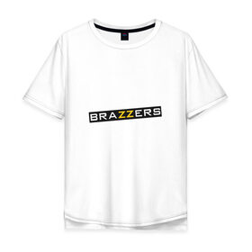 Мужская футболка хлопок Oversize с принтом Лучший сотрудник Brazzers в Тюмени, 100% хлопок | свободный крой, круглый ворот, “спинка” длиннее передней части | Тематика изображения на принте: brazzers | xxx | бразерс | браззерз | лучший сотрудник brazzers