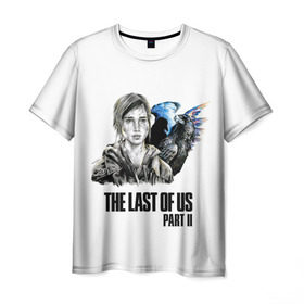 Мужская футболка 3D с принтом The last of US 2 в Тюмени, 100% полиэфир | прямой крой, круглый вырез горловины, длина до линии бедер | ellie | game | joel | naughty dog | the last of us | джоэл | одни из нас | элли