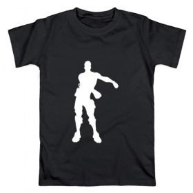 Мужская футболка хлопок с принтом FLOSS LIKE A BOSS в Тюмени, 100% хлопок | прямой крой, круглый вырез горловины, длина до линии бедер, слегка спущенное плечо. | fortnite | game | игра | фортнайт
