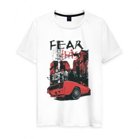 Мужская футболка хлопок с принтом Fear This в Тюмени, 100% хлопок | прямой крой, круглый вырез горловины, длина до линии бедер, слегка спущенное плечо. | 