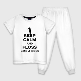 Детская пижама хлопок с принтом Keep Calm в Тюмени, 100% хлопок |  брюки и футболка прямого кроя, без карманов, на брюках мягкая резинка на поясе и по низу штанин
 | 
