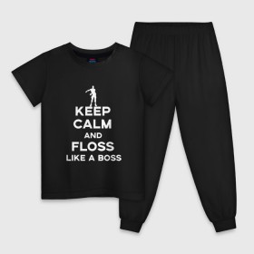 Детская пижама хлопок с принтом Keep Calm в Тюмени, 100% хлопок |  брюки и футболка прямого кроя, без карманов, на брюках мягкая резинка на поясе и по низу штанин
 | 