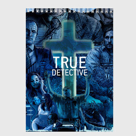 Скетчбук с принтом TRUE DETECTIVE в Тюмени, 100% бумага
 | 48 листов, плотность листов — 100 г/м2, плотность картонной обложки — 250 г/м2. Листы скреплены сверху удобной пружинной спиралью | hbo | matthew mcconaughey | true detective | tv show | woody harrelson | арт | марти харт | минимализм | настоящий детектив | раст коул | сериал