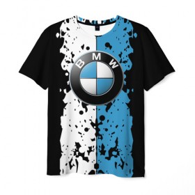 Мужская футболка 3D с принтом BMW sign в Тюмени, 100% полиэфир | прямой крой, круглый вырез горловины, длина до линии бедер | auto | bmw | logo | автомобиль | бмв | логотип | машина | эмблема