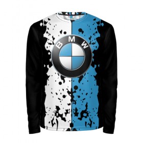 Мужской лонгслив 3D с принтом BMW sign в Тюмени, 100% полиэстер | длинные рукава, круглый вырез горловины, полуприлегающий силуэт | auto | bmw | logo | автомобиль | бмв | логотип | машина | эмблема