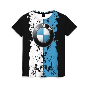 Женская футболка 3D с принтом BMW sign в Тюмени, 100% полиэфир ( синтетическое хлопкоподобное полотно) | прямой крой, круглый вырез горловины, длина до линии бедер | Тематика изображения на принте: auto | bmw | logo | автомобиль | бмв | логотип | машина | эмблема