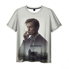 Мужская футболка 3D с принтом True Detective в Тюмени, 100% полиэфир | прямой крой, круглый вырез горловины, длина до линии бедер | true detective | вуди харрельсон | детектив | криминал | мистика | настоящий детектив | сериал