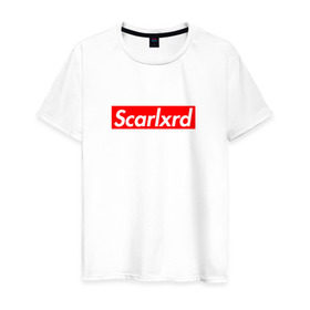 Мужская футболка хлопок с принтом Scarlxrd (9) в Тюмени, 100% хлопок | прямой крой, круглый вырез горловины, длина до линии бедер, слегка спущенное плечо. | 