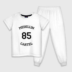 Детская пижама хлопок с принтом Escobar 85 в Тюмени, 100% хлопок |  брюки и футболка прямого кроя, без карманов, на брюках мягкая резинка на поясе и по низу штанин
 | escobar | loving pablo | эскобар