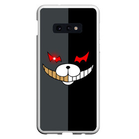 Чехол для Samsung S10E с принтом KUROKUMA x MONOKUMA в Тюмени, Силикон | Область печати: задняя сторона чехла, без боковых панелей | anime | bear | black  white | danganronpa | kurokuma | monodam | monokuma | monomi | monotaro | pink | rabbit | school | shirokuma | аниме | главарь | мoноми | монокума | черно белый | школа