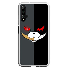 Чехол для Honor 20 с принтом KUROKUMA x MONOKUMA в Тюмени, Силикон | Область печати: задняя сторона чехла, без боковых панелей | anime | bear | black  white | danganronpa | kurokuma | monodam | monokuma | monomi | monotaro | pink | rabbit | school | shirokuma | аниме | главарь | мoноми | монокума | черно белый | школа