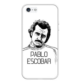 Чехол для iPhone 5/5S матовый с принтом Pablo Escobar в Тюмени, Силикон | Область печати: задняя сторона чехла, без боковых панелей | Тематика изображения на принте: escobar | loving pablo | эскобар