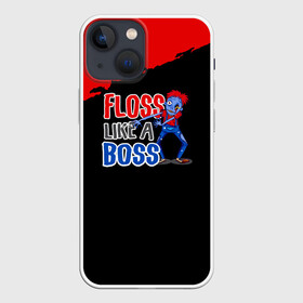 Чехол для iPhone 13 mini с принтом Floss like a boss в Тюмени,  |  | dance | floss | flossing | like a boss | бос | движение | деб | дэб | кулаки | любит | размахивает | руками | руки | танец | танцевальное | флос | флосинг | флосс | флоссинг