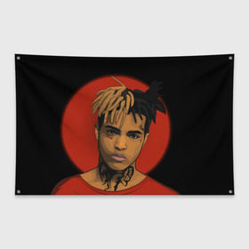 Флаг-баннер с принтом XXXTentacion в Тюмени, 100% полиэстер | размер 67 х 109 см, плотность ткани — 95 г/м2; по краям флага есть четыре люверса для крепления | xxxtentacion
