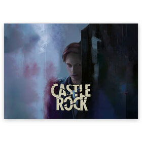 Поздравительная открытка с принтом Castle Rock - shawshank prisoner в Тюмени, 100% бумага | плотность бумаги 280 г/м2, матовая, на обратной стороне линовка и место для марки
 | Тематика изображения на принте: castle rock | hulu | билл скарсгард | дж.дж. абрамс | касл рок | кубик в кубе | стивен кинг | шоушенк