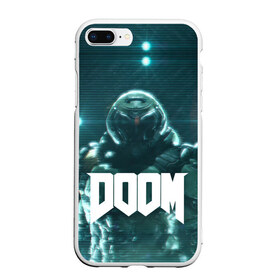 Чехол для iPhone 7Plus/8 Plus матовый с принтом DOOM в Тюмени, Силикон | Область печати: задняя сторона чехла, без боковых панелей | Тематика изображения на принте: demon | devil | doom | doom vfr | evil | game | mars | red | демон | дум | игры | космос | красная планета | марс | пришельцы