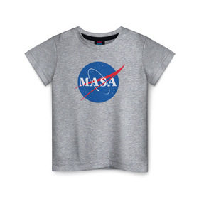 Детская футболка хлопок с принтом Маша (NASA) в Тюмени, 100% хлопок | круглый вырез горловины, полуприлегающий силуэт, длина до линии бедер | nasa | космос | маша