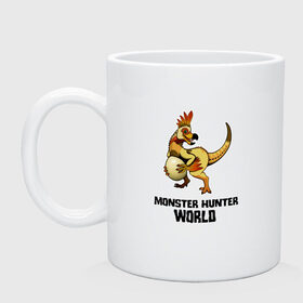 Кружка с принтом Monster Hunter: World в Тюмени, керамика | объем — 330 мл, диаметр — 80 мм. Принт наносится на бока кружки, можно сделать два разных изображения | monster hunter: world