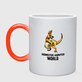 Кружка хамелеон с принтом Monster Hunter: World в Тюмени, керамика | меняет цвет при нагревании, емкость 330 мл | Тематика изображения на принте: monster hunter: world