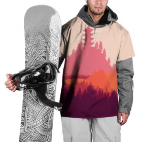 Накидка на куртку 3D с принтом Firewatch в Тюмени, 100% полиэстер |  | campo santo | firewatch | арт | вечер | вид | горы | закат | игра | лес | озеро | олень | пейзаж | пожарный дозор | солнце | холмы