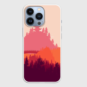 Чехол для iPhone 13 Pro с принтом Firewatch в Тюмени,  |  | campo santo | firewatch | арт | вечер | вид | горы | закат | игра | лес | озеро | олень | пейзаж | пожарный дозор | солнце | холмы