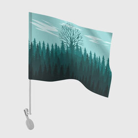 Флаг для автомобиля с принтом Firewatch в Тюмени, 100% полиэстер | Размер: 30*21 см | campo santo | firewatch | арт | вечер | вид | горы | закат | игра | лес | озеро | олень | пейзаж | пожарный дозор | солнце | холмы
