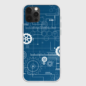 Чехол для iPhone 12 Pro Max с принтом Механика в Тюмени, Силикон |  | детали | механизм | механик | схема | чертеж | шестеренки