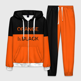 Мужской костюм 3D с принтом Orange Is the New Black в Тюмени, 100% полиэстер | Манжеты и пояс оформлены тканевой резинкой, двухслойный капюшон со шнурком для регулировки, карманы спереди | Тематика изображения на принте: orange is the new black | оранжевый  хит сезона
