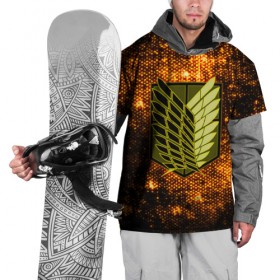 Накидка на куртку 3D с принтом Attack on titan art в Тюмени, 100% полиэстер |  | Тематика изображения на принте: 